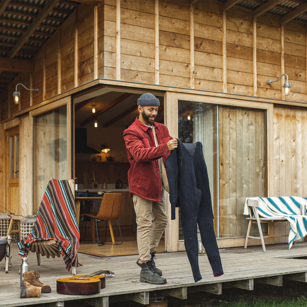 Kodiak Sherpa Lined Cord Overshirt - Russet Brown - Image 6